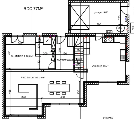 Plan d’une maison neuve avant construction en Finistère Sud