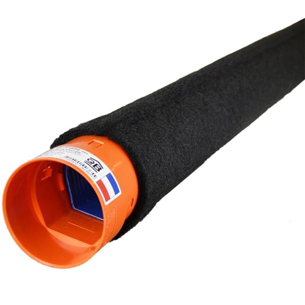 Fourreau isolant noir avec embout orange pour conduit